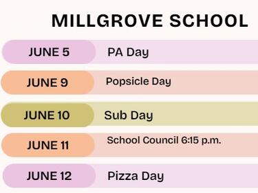 Millgrove Updates - June 4th